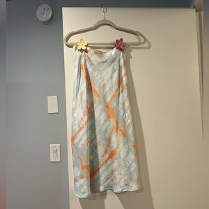 NWOT Satin Midi Skirt